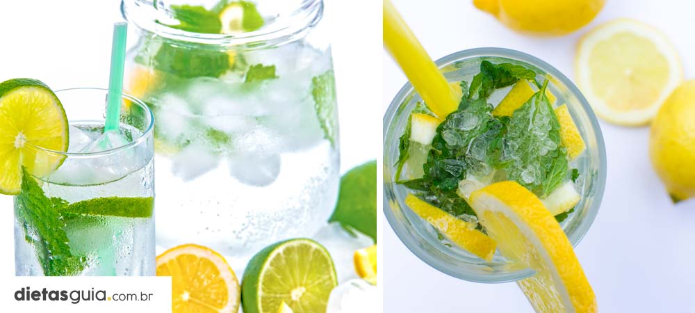 Água gelada com limão